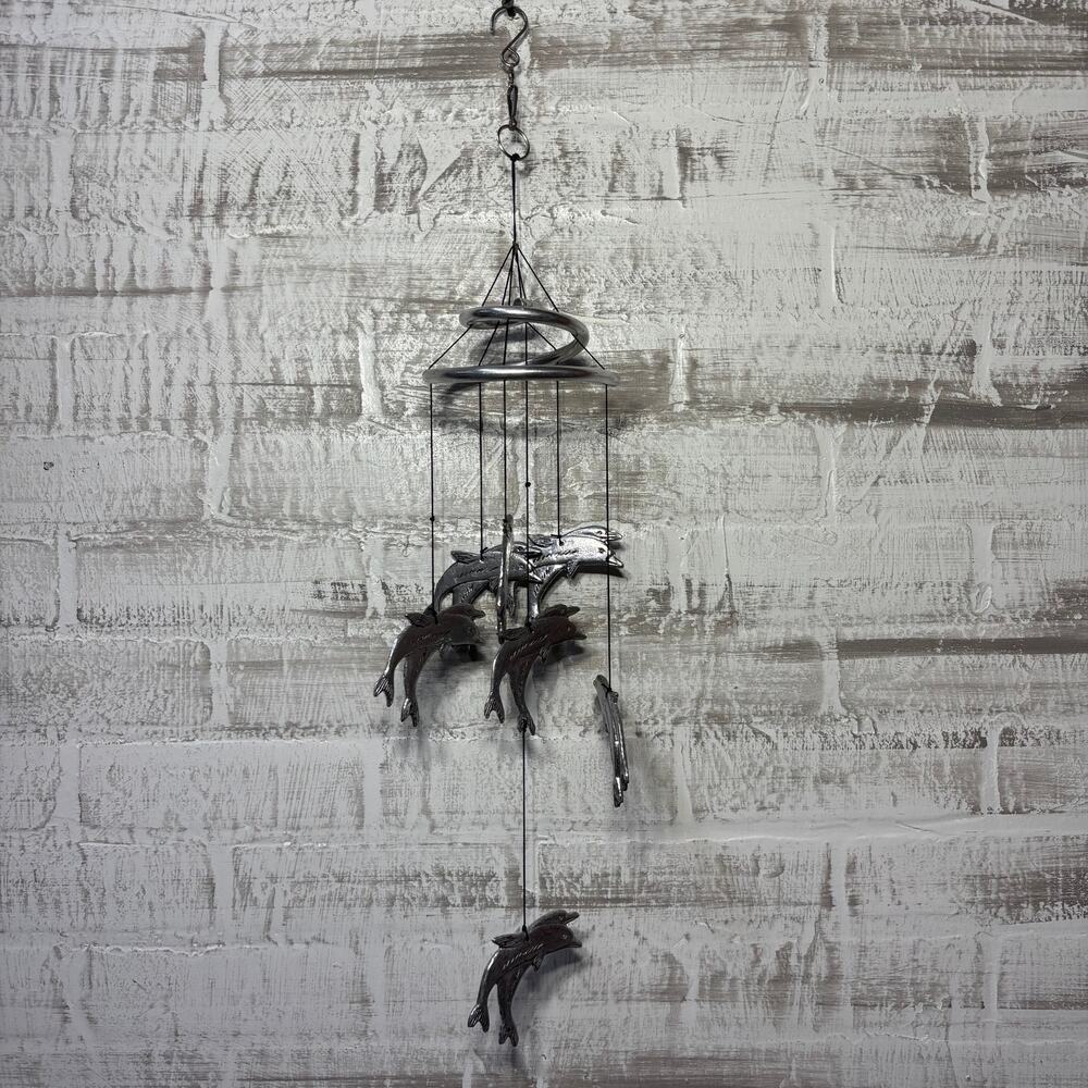 Vintage Metal Dolphin Wind Chime